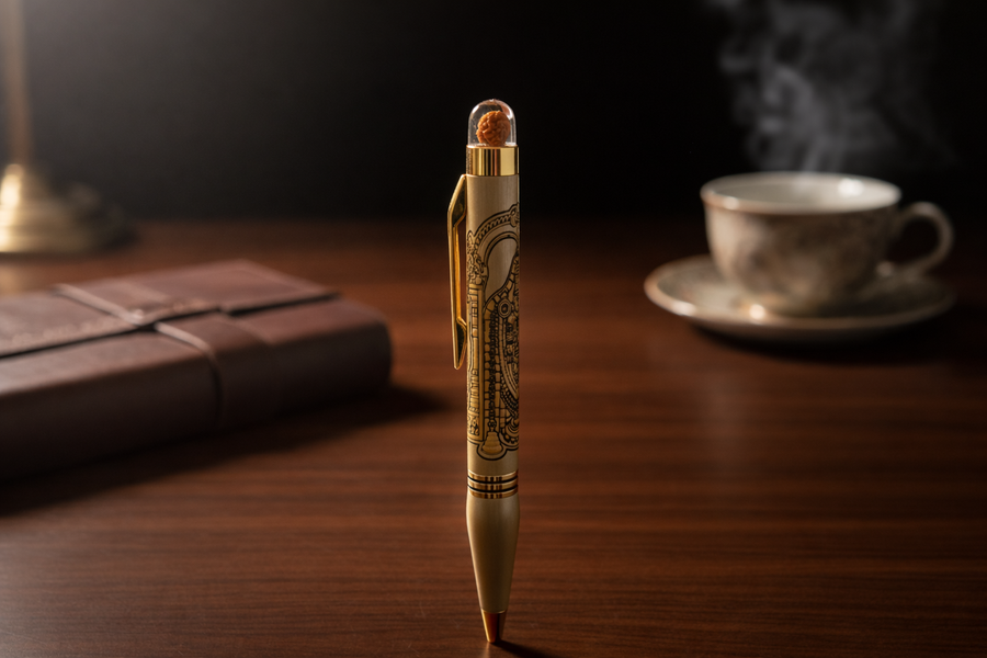 Golden Rudraksha Pen