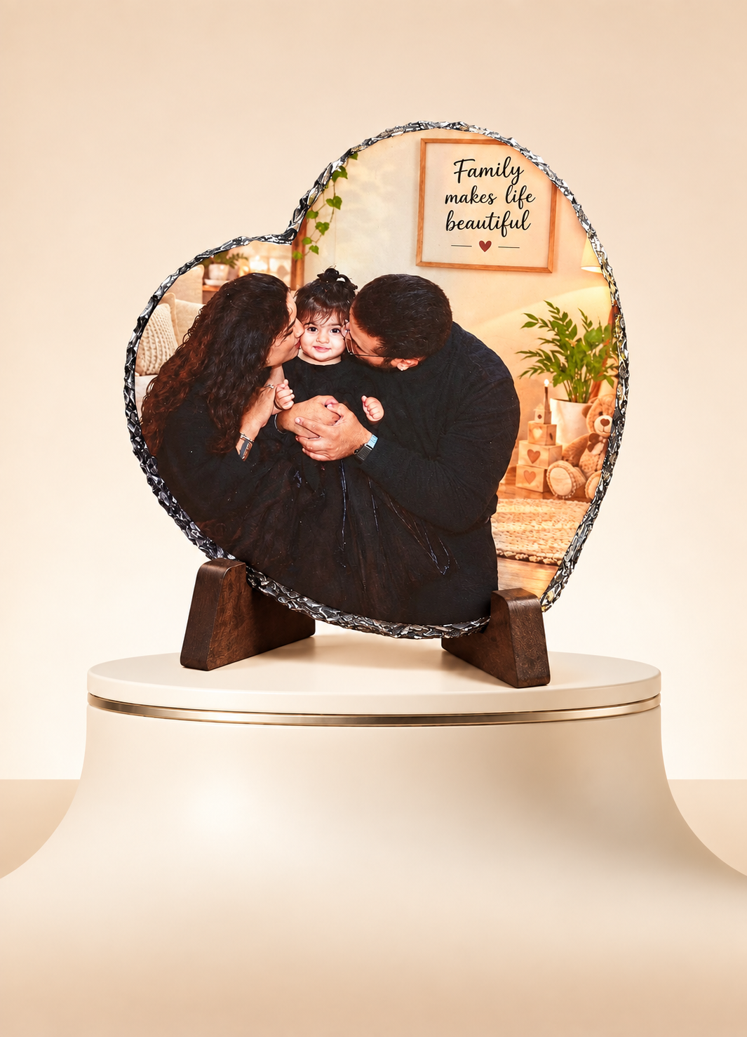 Heart Photo Stone – Same Day Delivery Noida & Indirapuram