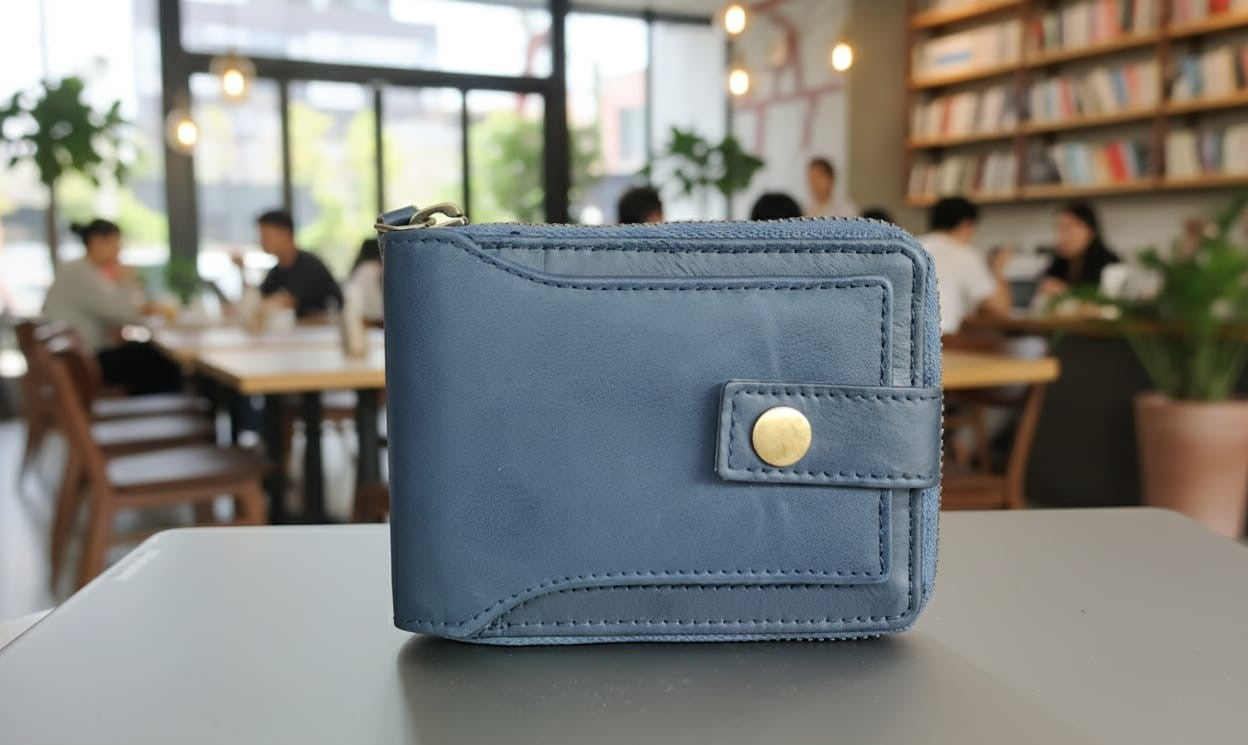Personalised Genuine Leather Wallet for Men – Custom Name Engraved Gift