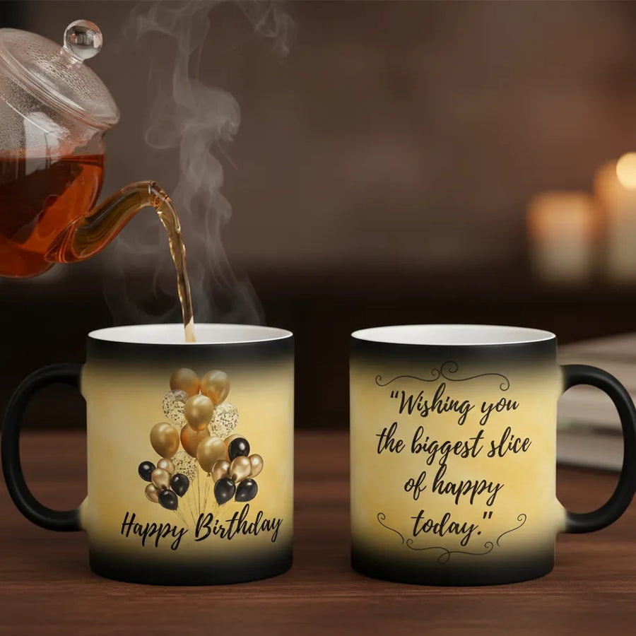 Black Gold Birthday Magic Mug