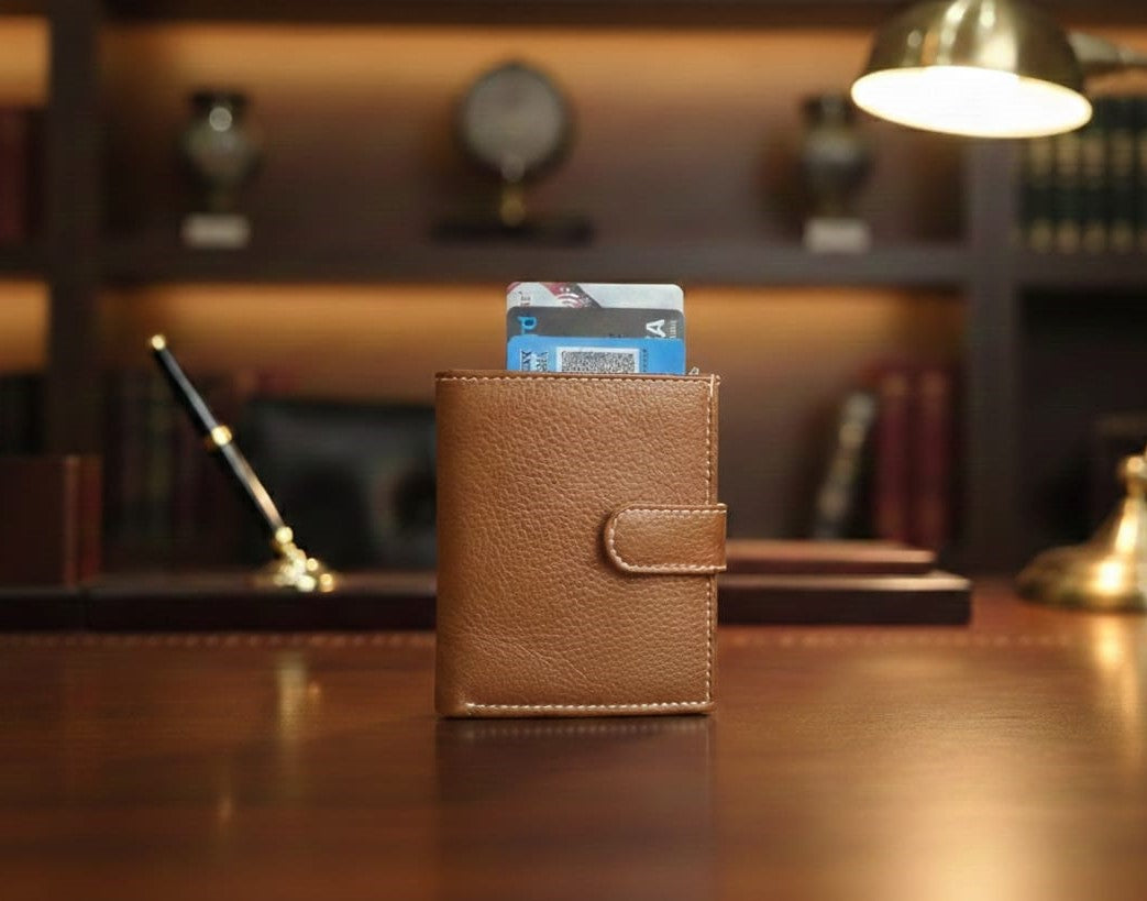 Personalised Genuine Leather Wallet for Men – Custom Name Engraved Gift