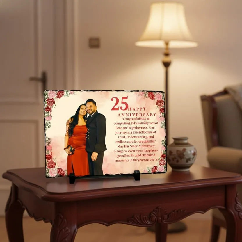 Personalized Rectangle Photo Stone Plaque – Same Day Delivery in Noida & Indirapuram
