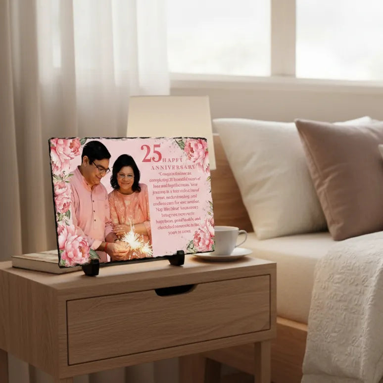 Personalized Rectangle Photo Stone Plaque – Same Day Delivery in Noida & Indirapuram